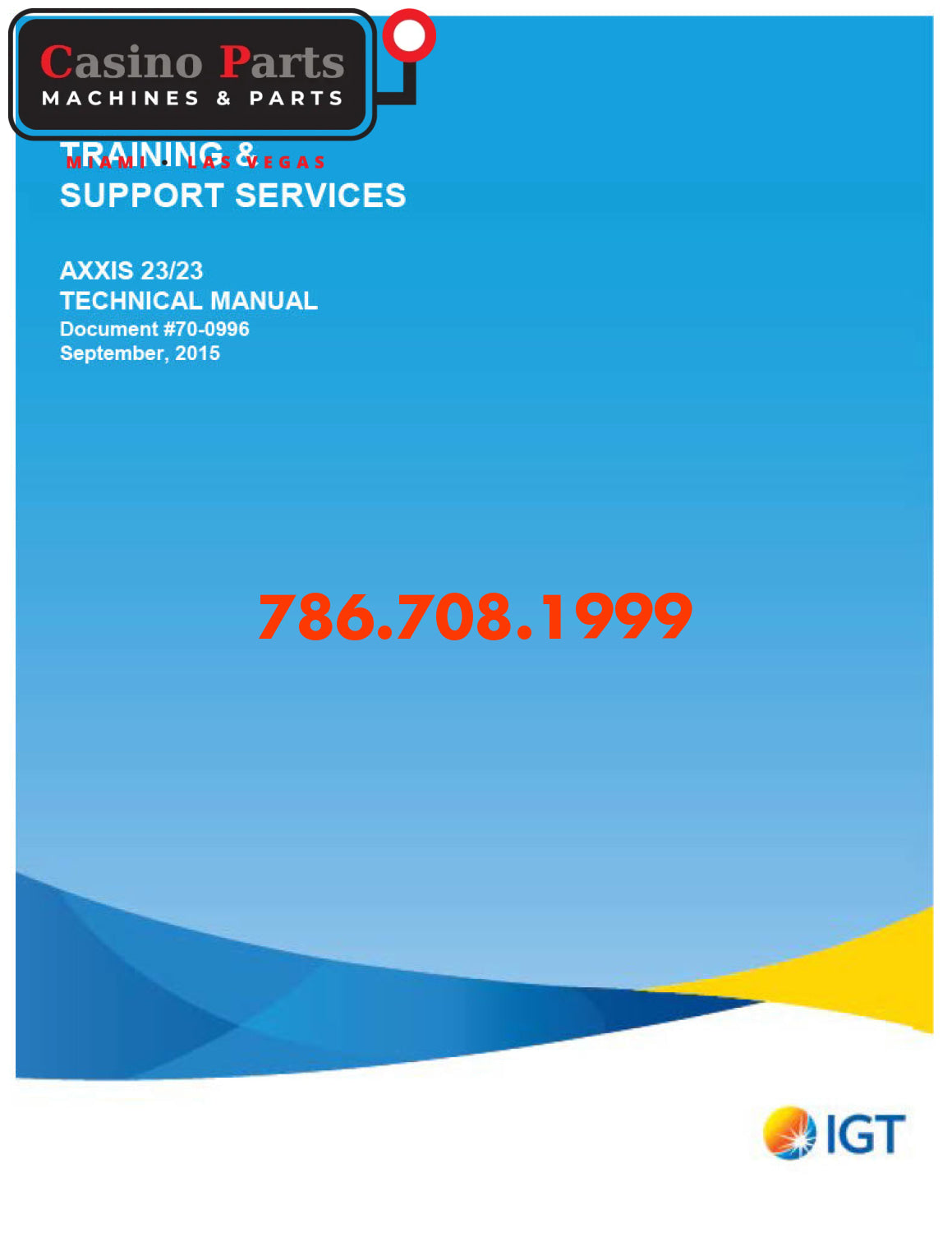 IGT AXXIS 2323 Technical Manual Manuals (Digital Download)