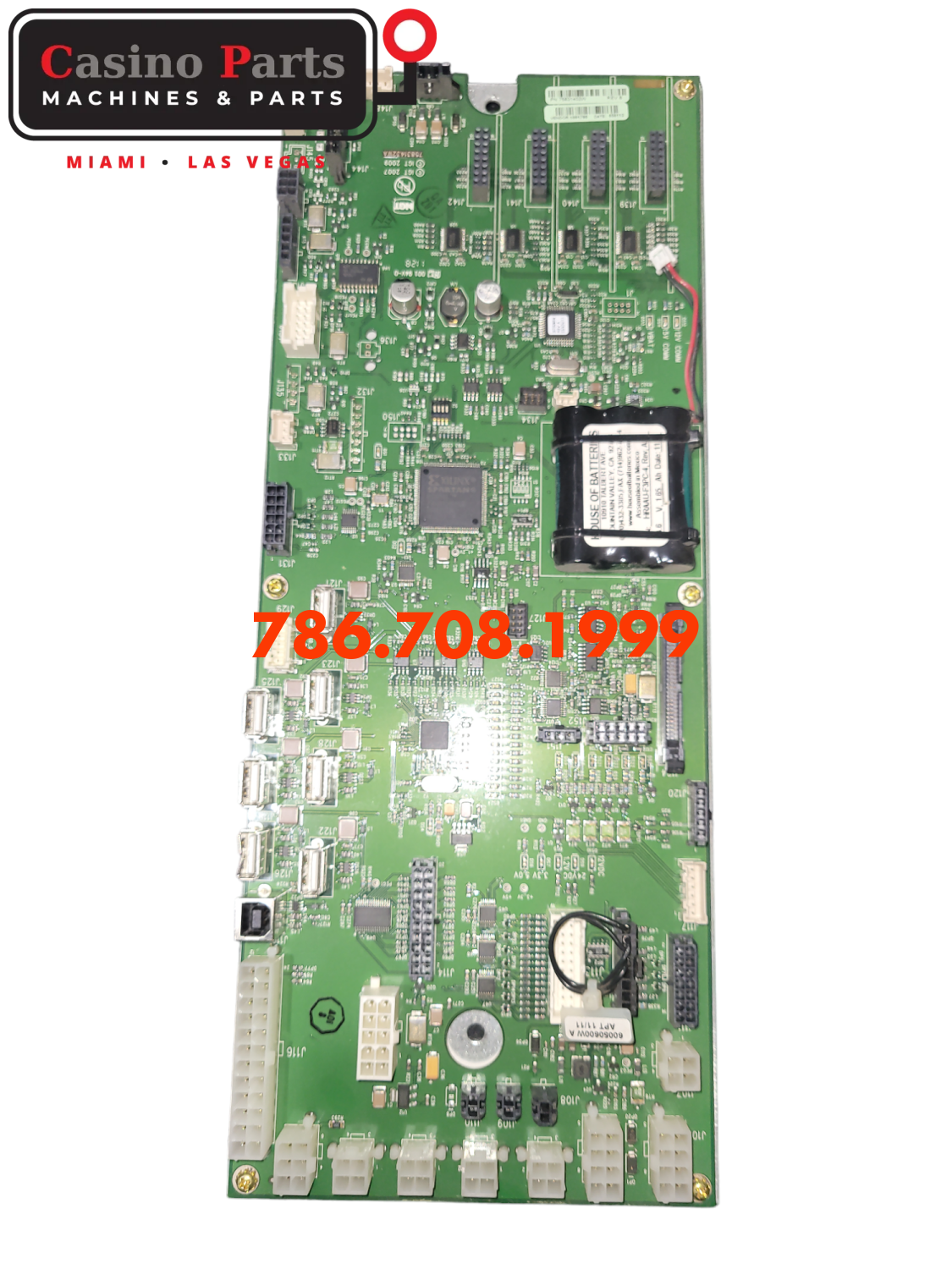 Igt G20/G23 - Smld Backplane Board W/ Batteries + Metal Back Plane