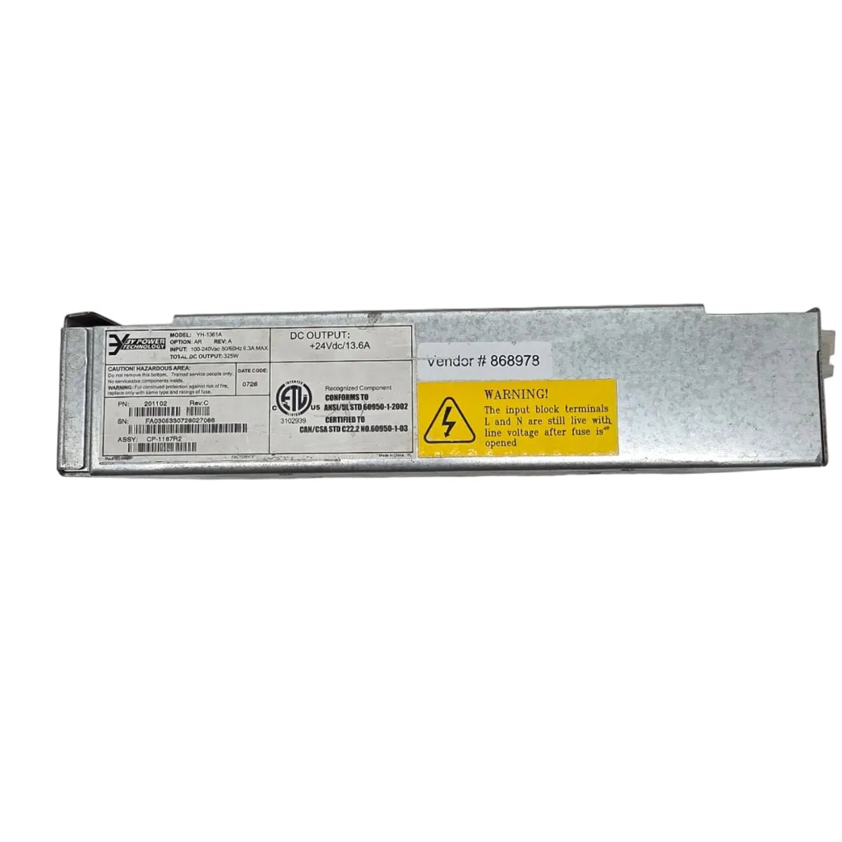 Bally Alpha 1 Power Supply YH1361A
