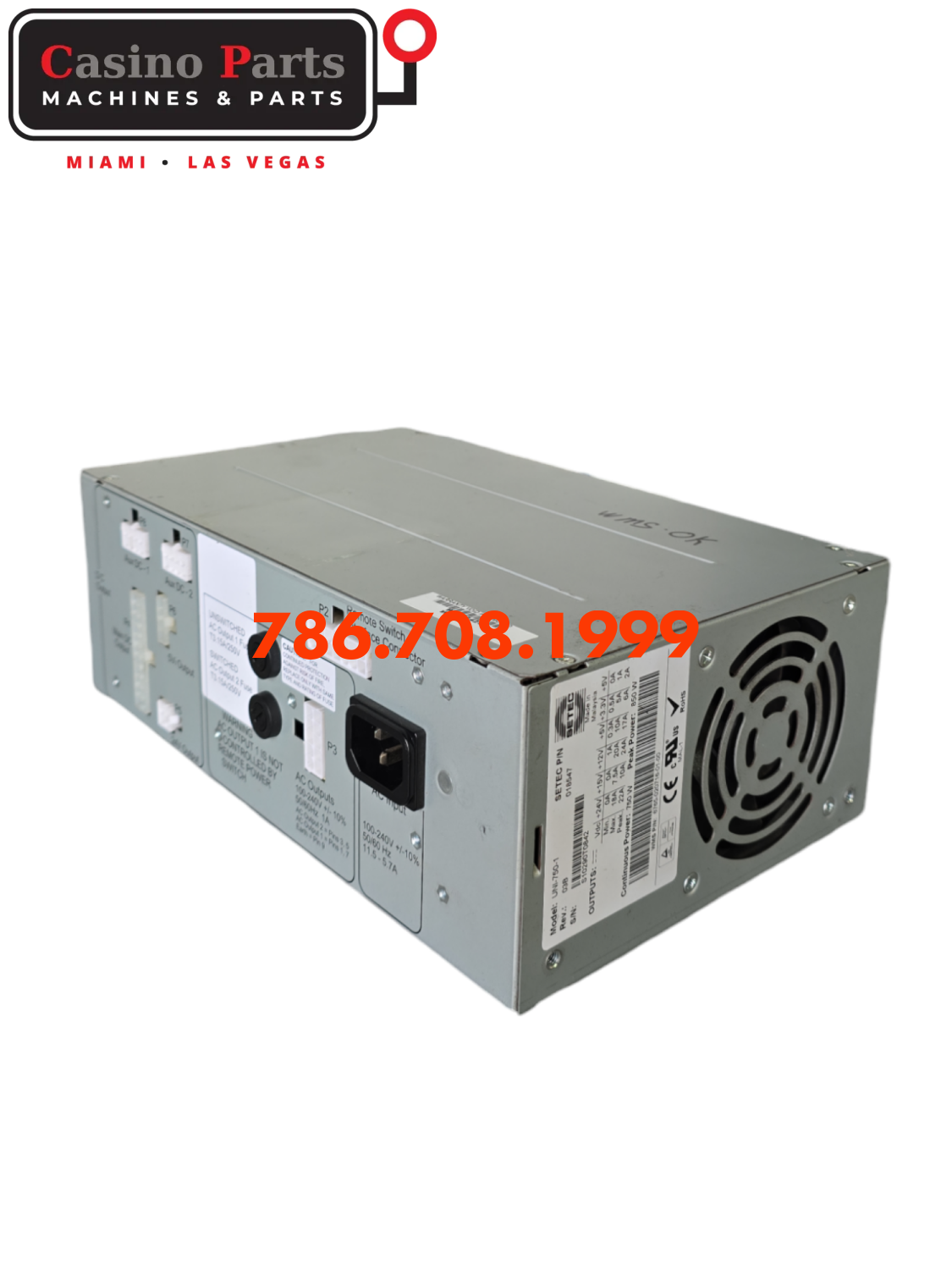 Wms Bb2 Power Supply Setec Uni750 750W Supplies