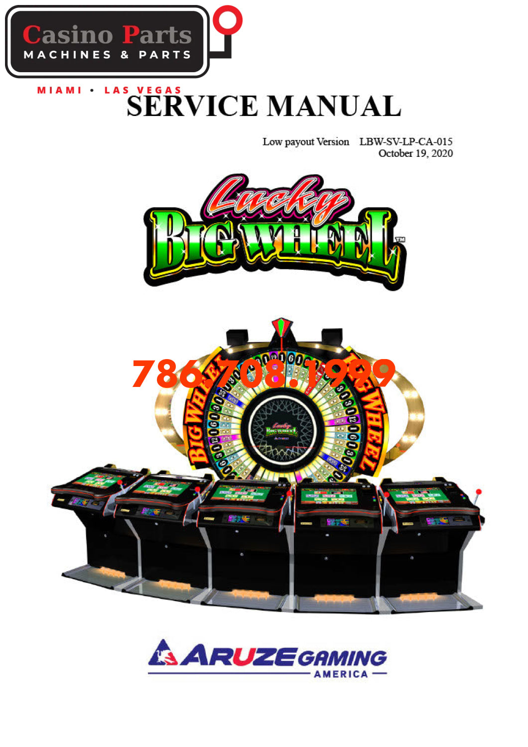 Aruze LUCKY BIG-WHEEL-SERVICE-MANUAL Manuals (Digital Download)