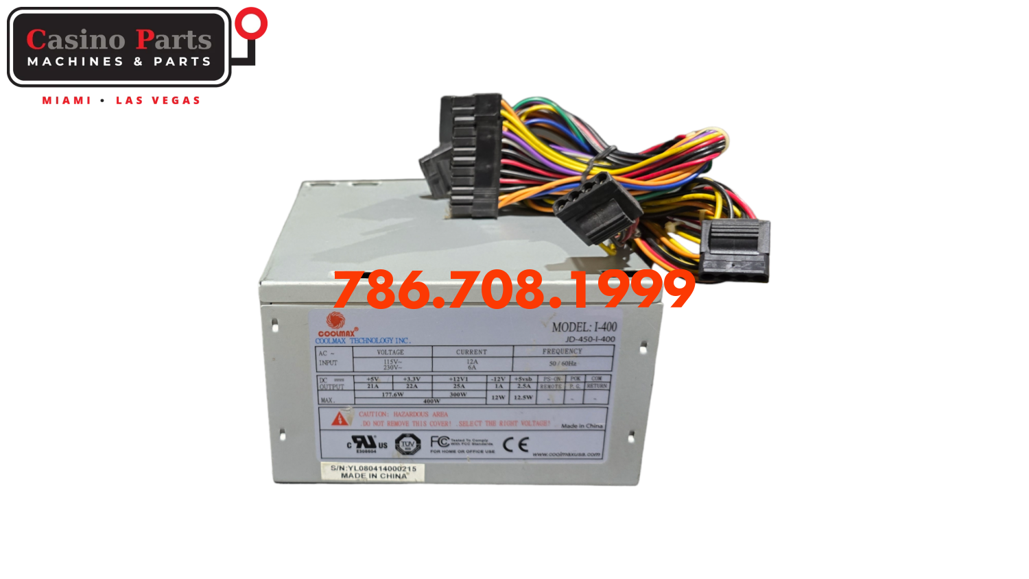 Wms Bb1 - I400 12V Power Supply Supplies