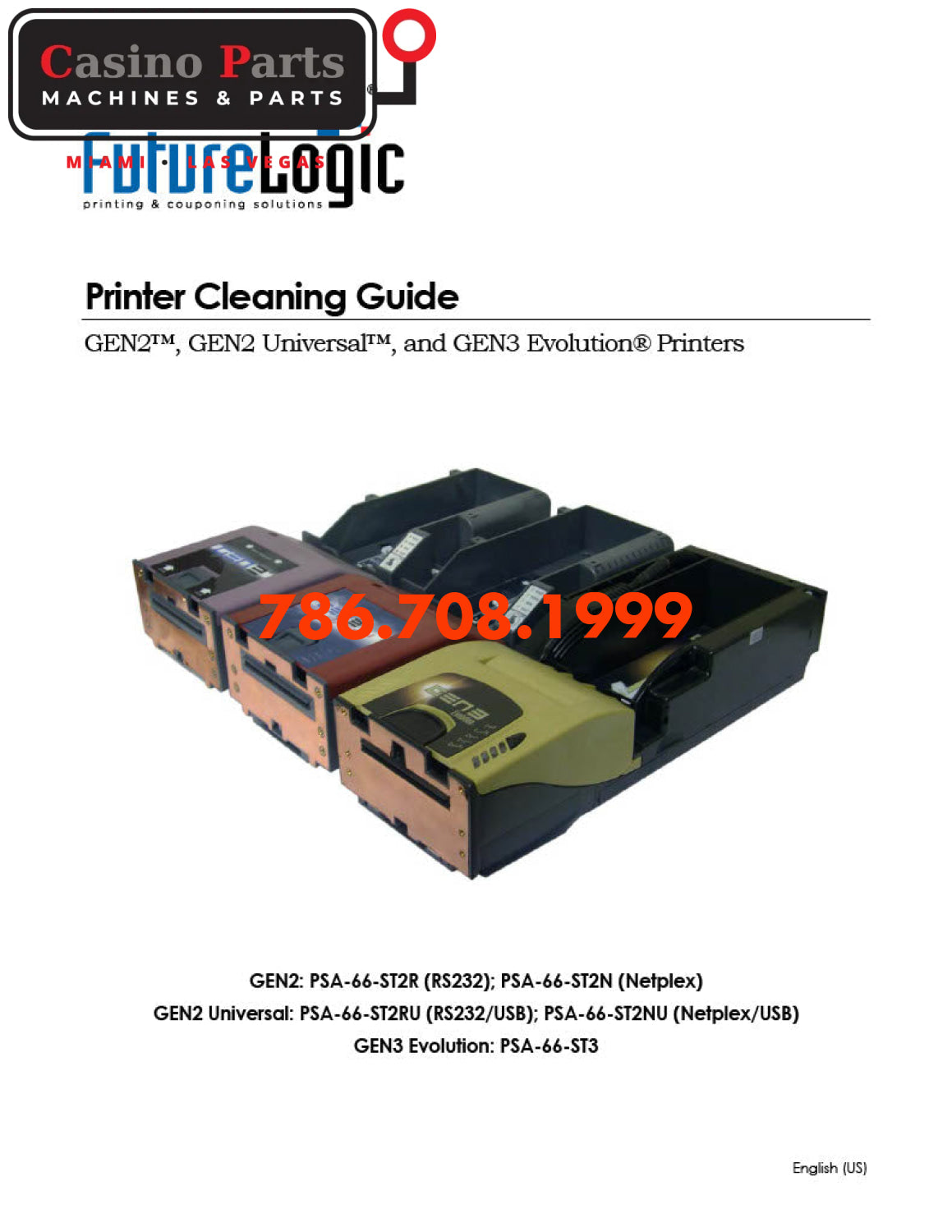 FutureLogic Printer Cleaning Guide GEN2 GEN2 Universal GEN3 Evolution Manuals (Digital Download)