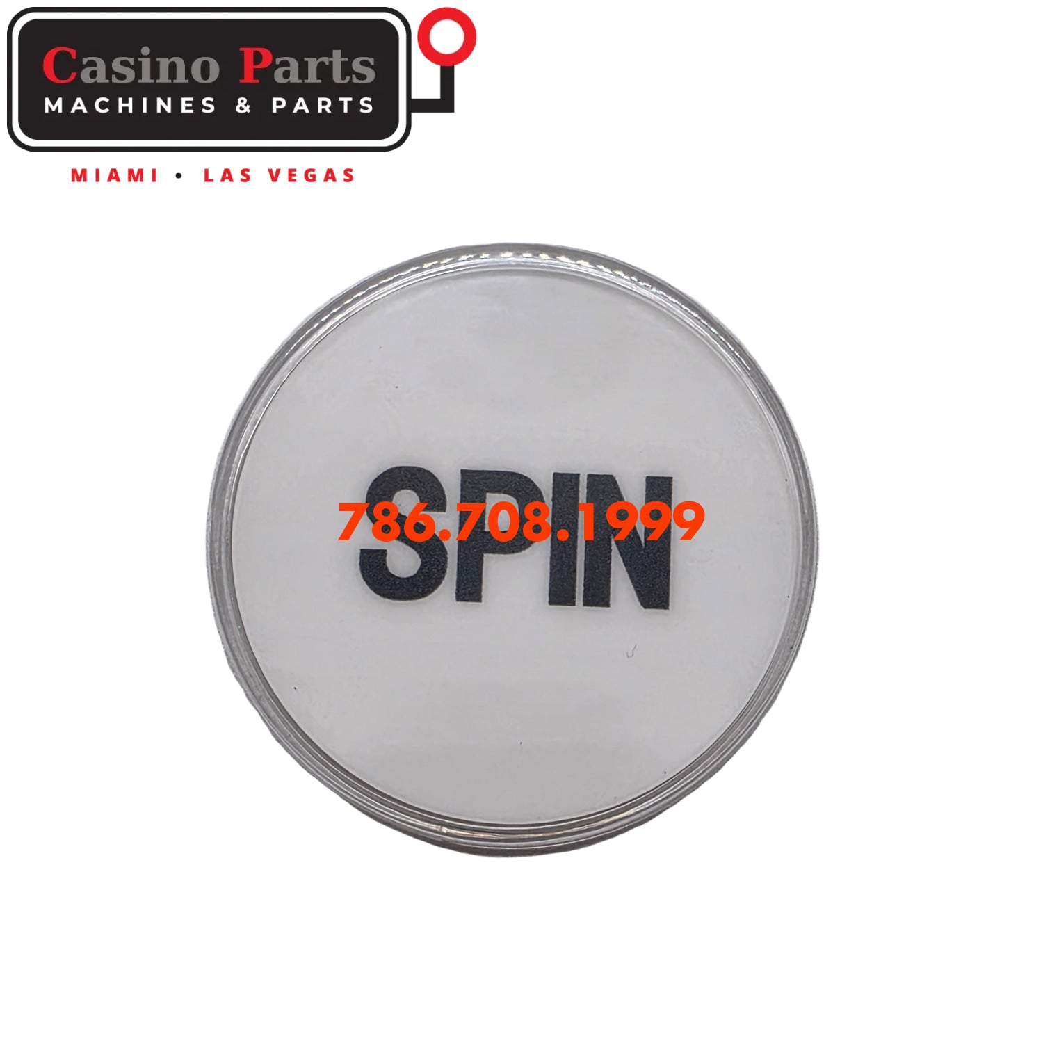 IGT Crystal Button Cap with SPIN text + Transparent cap Button