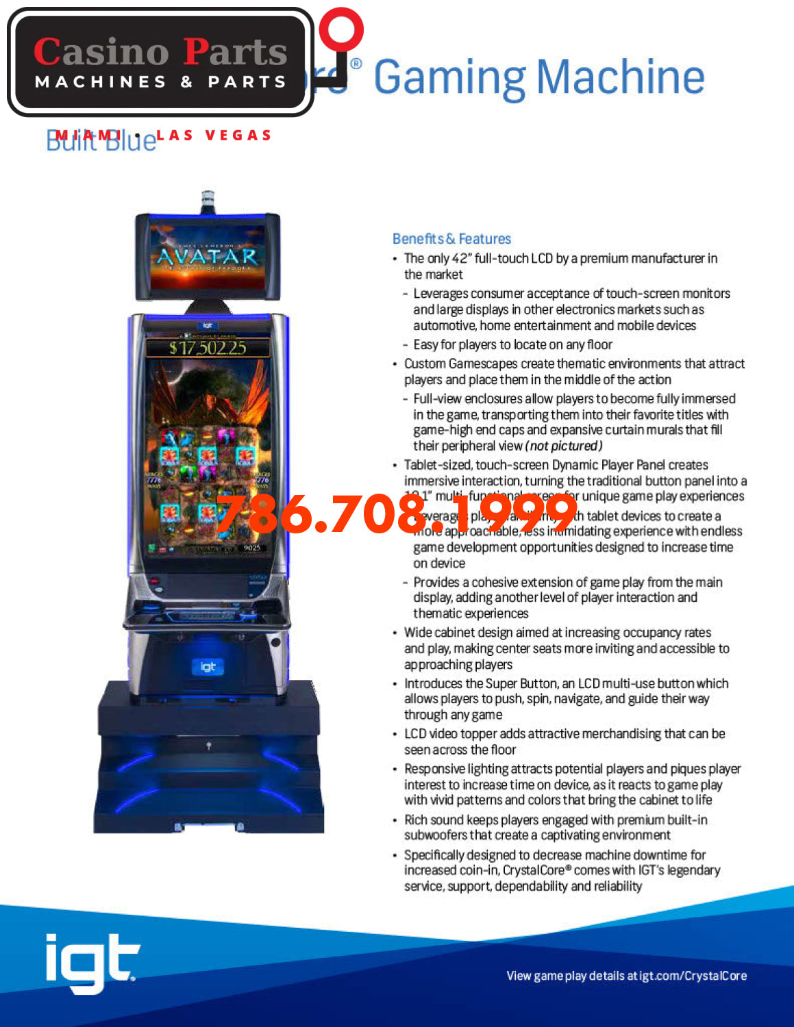 IGT Crystal Core 42 Brochure Manuals (Digital Download)