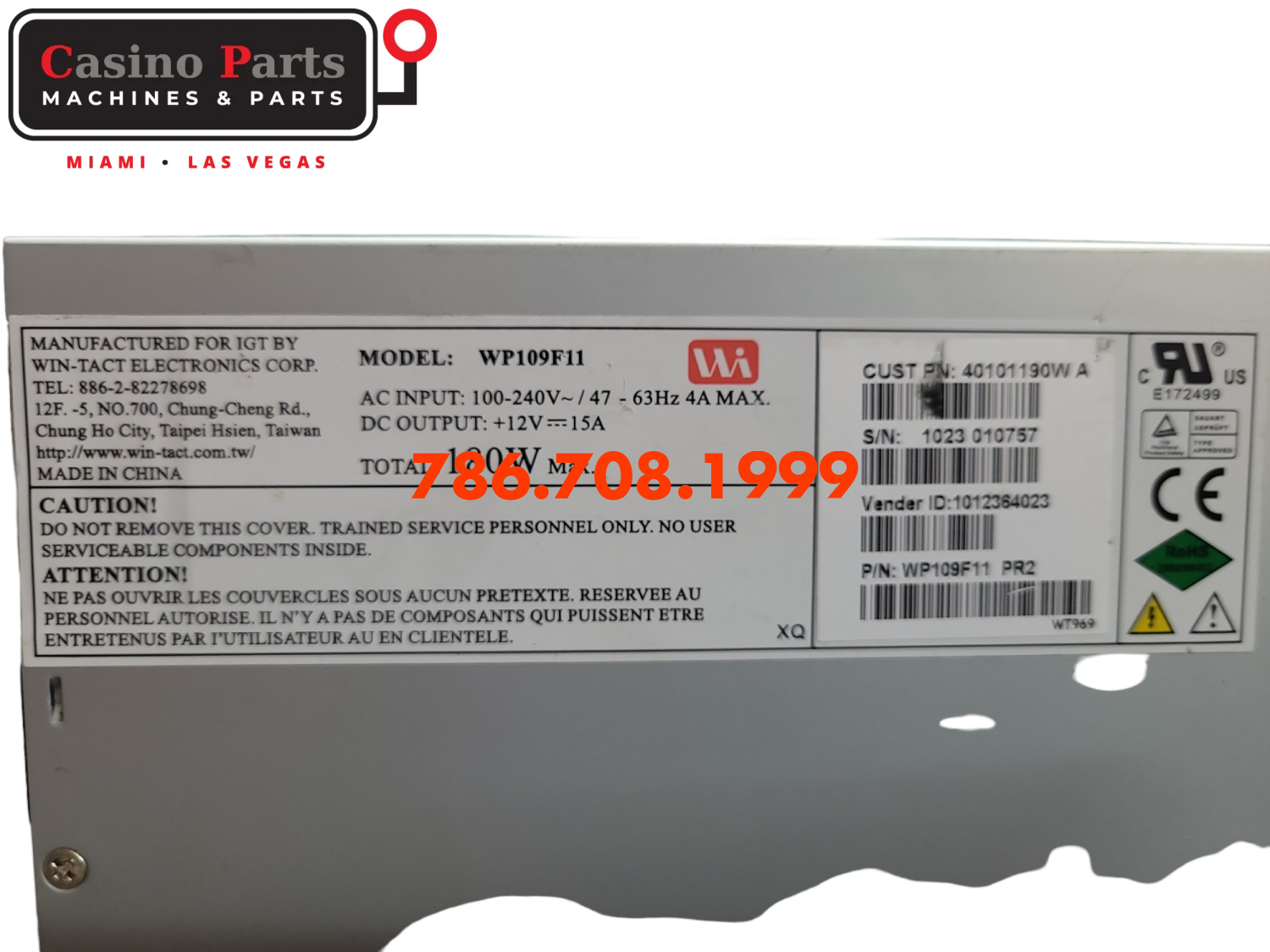 Igt Smld/G20 Mld Monitor Power Supply 180W