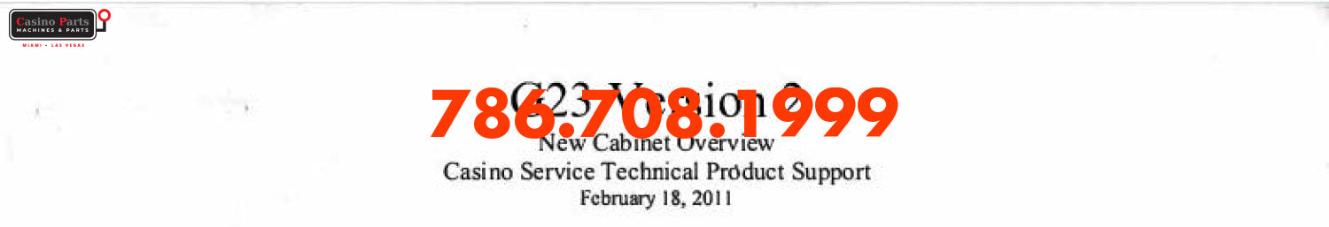 IGT G23 Casino Service Technical Product Support Manuals (Digital Download)