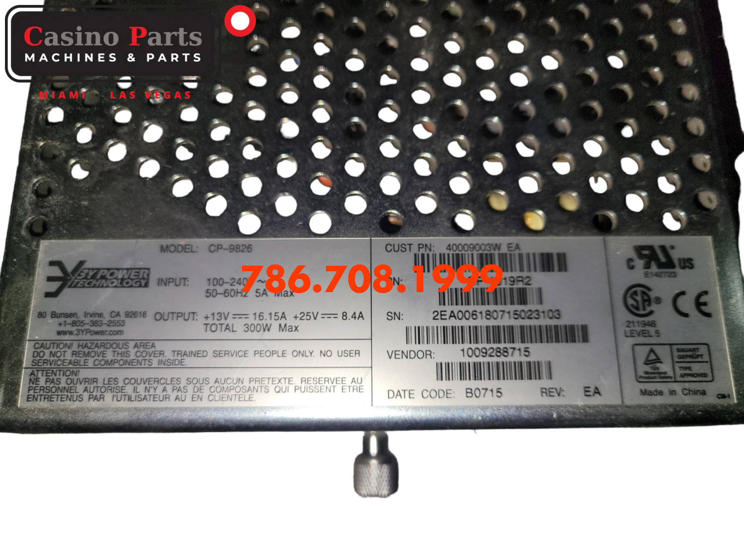 Igt S2000/G20 Power Supply 300W
