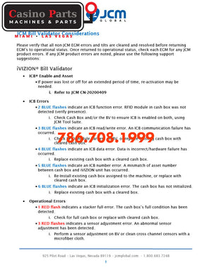 JCM Quick Tips Bill Validators