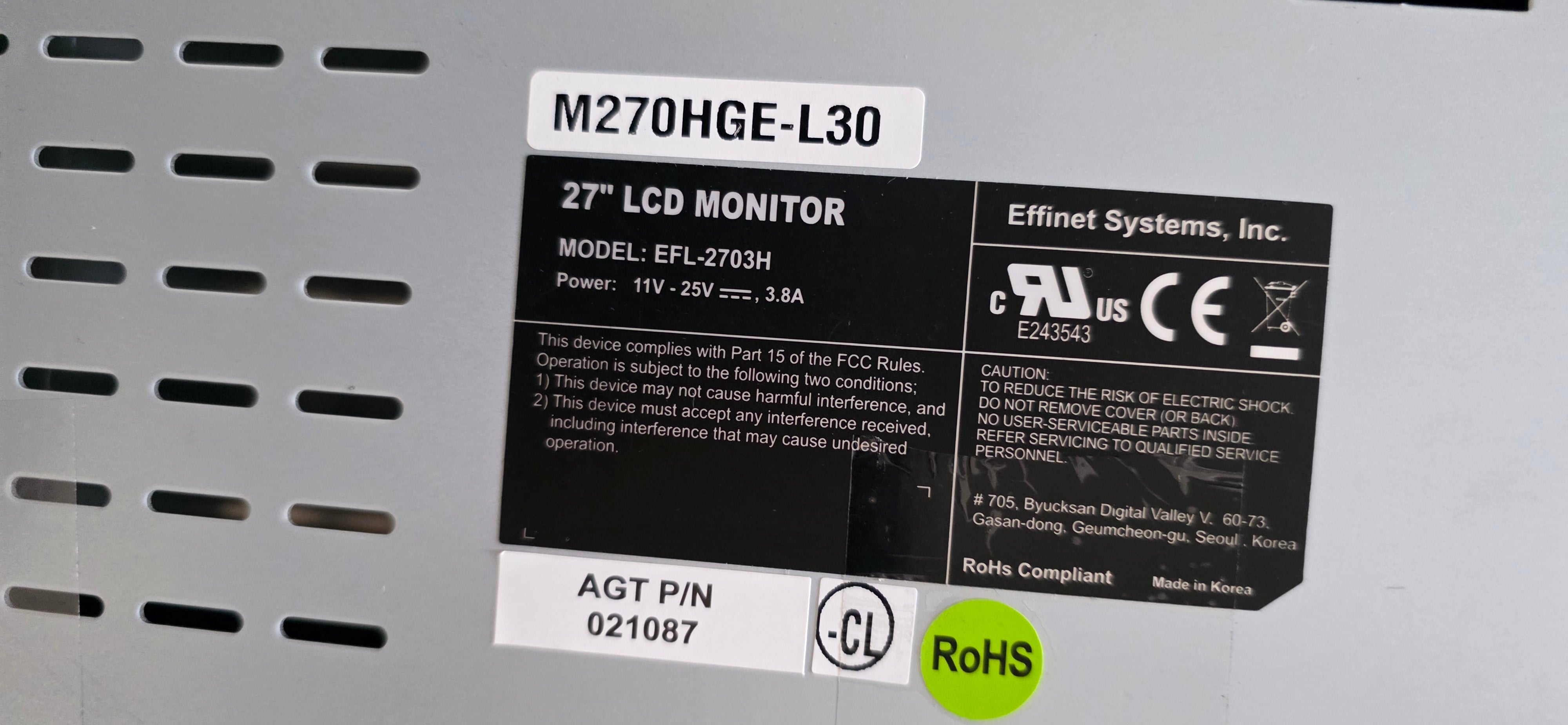 Ainsworth A560/A600 Slant Top Monitor 27".