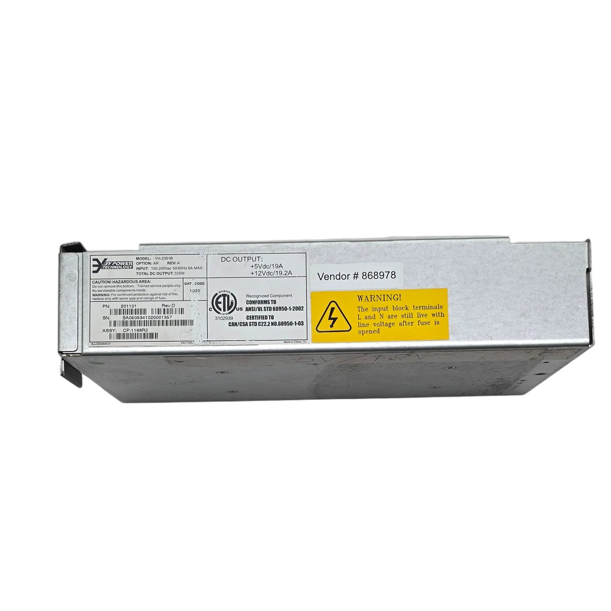 Bally Alpha 1 Power Supply YH 2351B