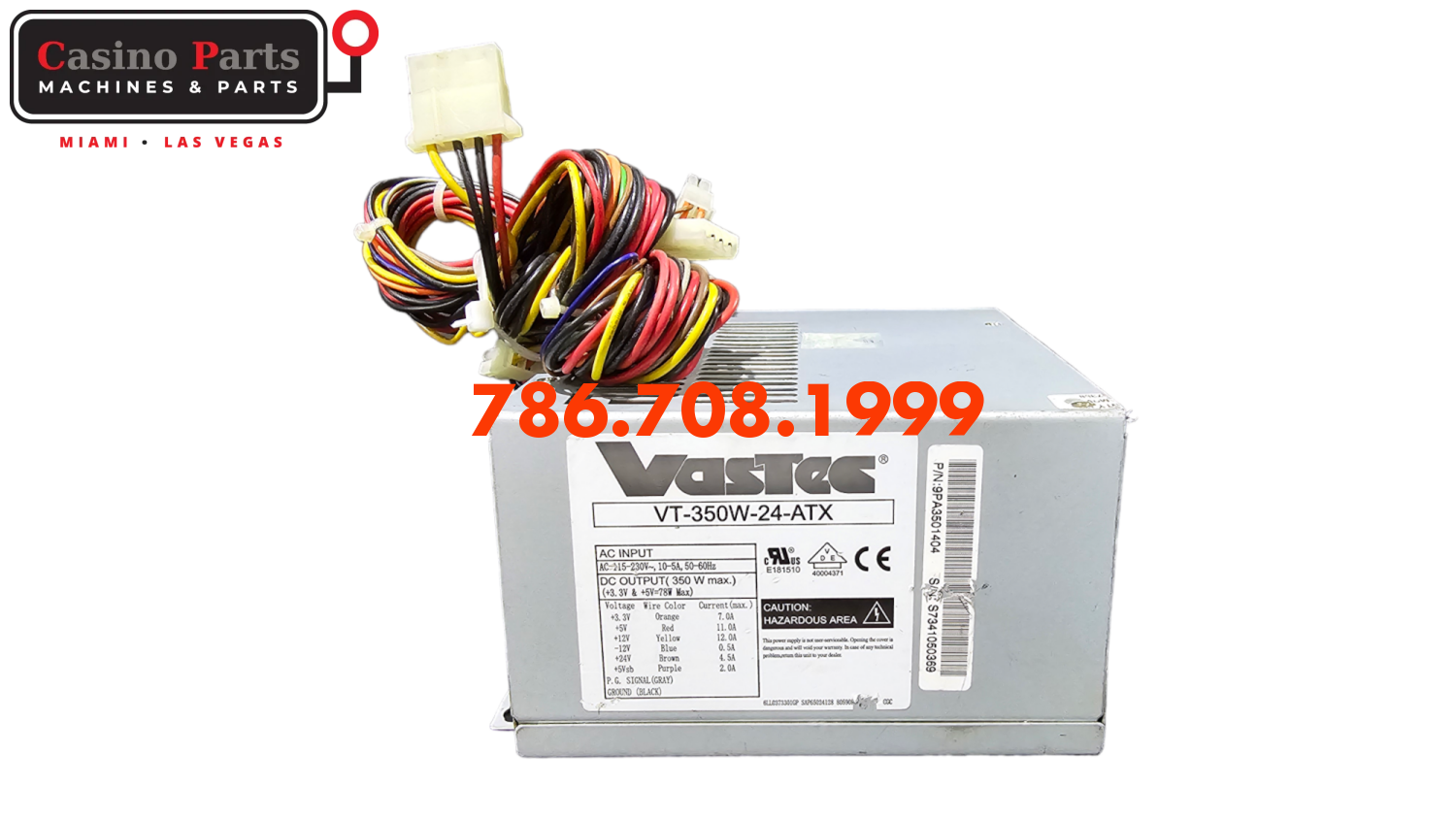 Wms Bb1 - 350W Vastec Power Supply Supplies