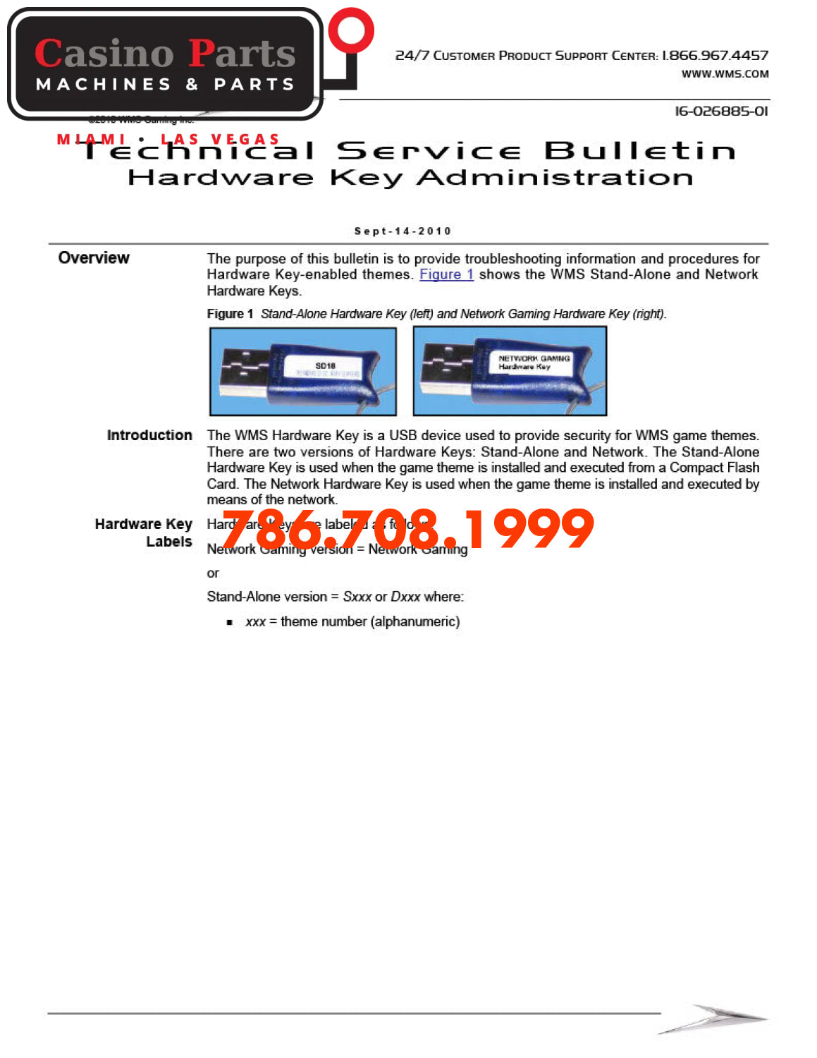 WMS BB2 Hardware Key Administration Manuals (Digital Download)