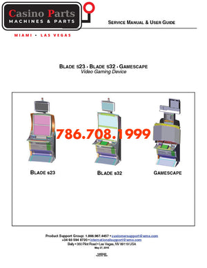 WMS Blade S23 S32 GameScape Service Manual